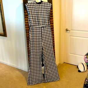 Houndstooth Wide leg jumpsuit